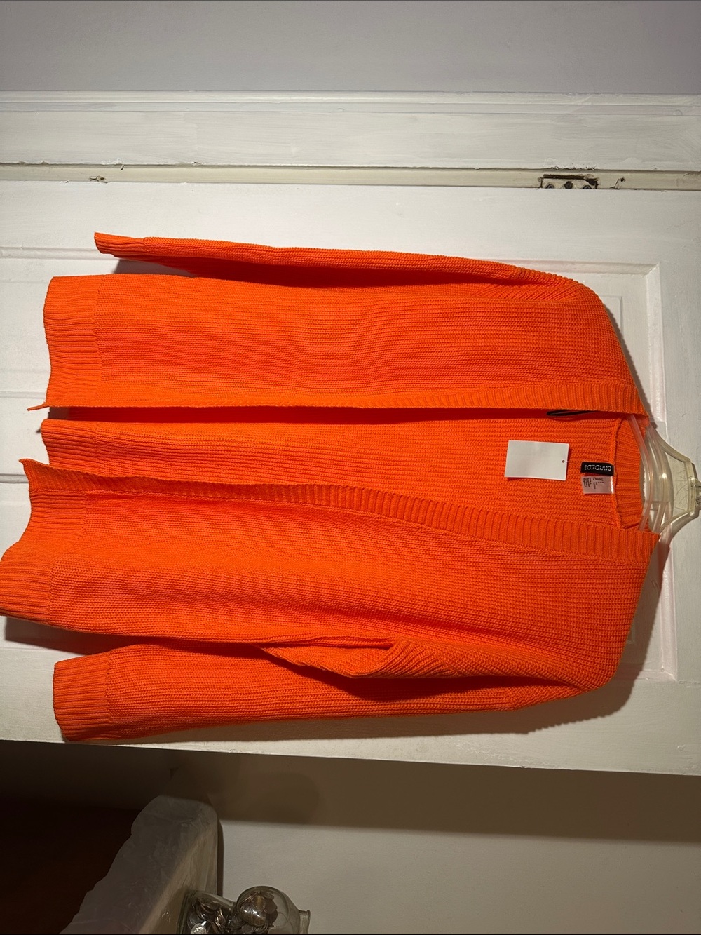 Divided Women's Orange Open-Front Knit Cardigan